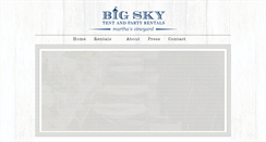 Desktop Screenshot of bigskytent.com